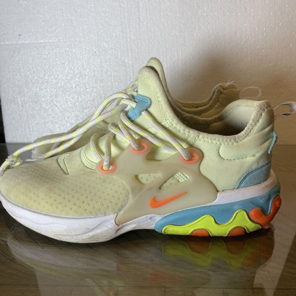 Nike React Presto Yellow Running Sneakers Women's 7.5 BQ4002-700